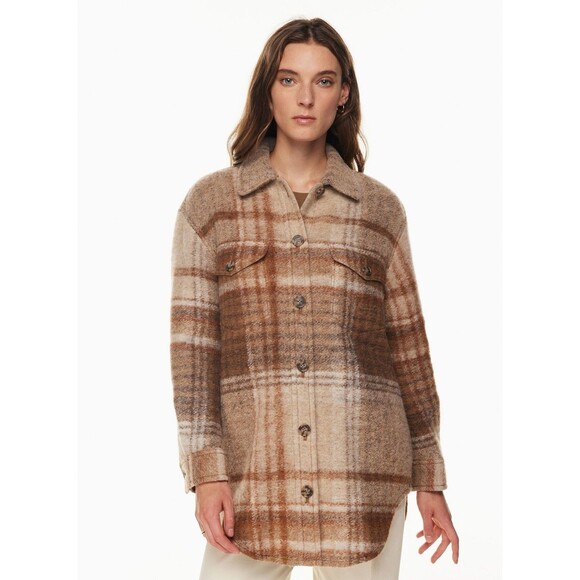 Aritzia Wilfred Ganna Jackets & Blazers - Wilfred Free Aritzia The Ganna Womens Wool Plaid Shacket Jacket   M Oversized